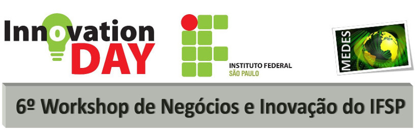Logos do IFSP, do Innovation Day e do MEDES